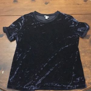 Dark Blue Velvet Top